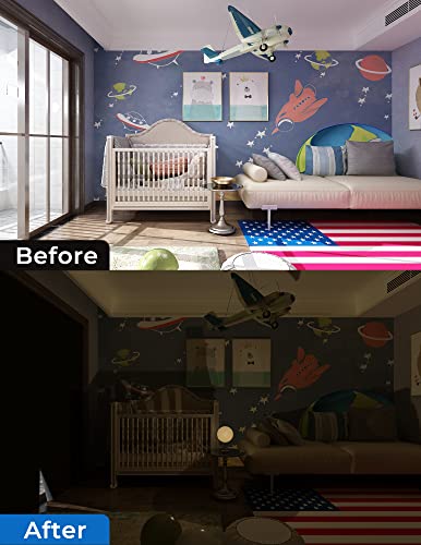Blackout Curtains 52"x60" Portable No Drill Black Out Window Cover