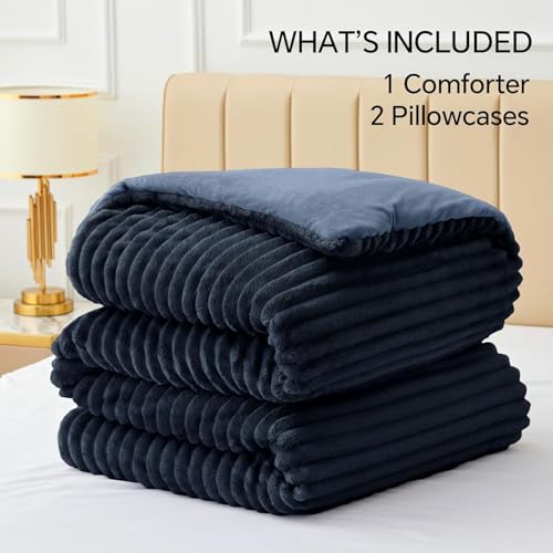 Fleece Oversized Queen Comforter Set