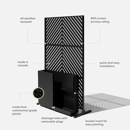Block Series Span Planter + Arrow Privacy Screen Set