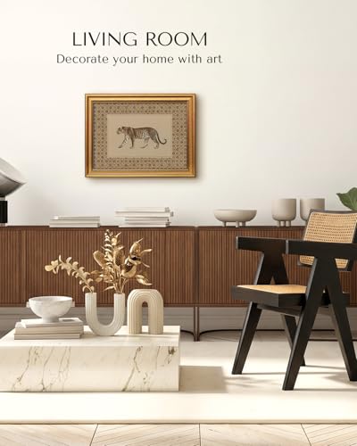 Vintage Gold Framed Wall Art for Living Room