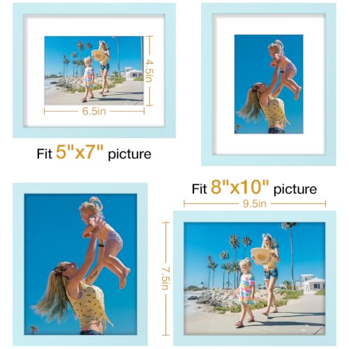 8x10 Picture Frames Set of 9 for Wall Mount & Tabletop (9 Count)