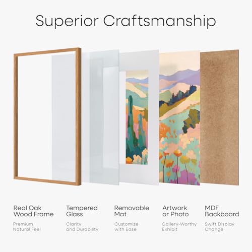8.5x11 Natural Oak Picture Frame