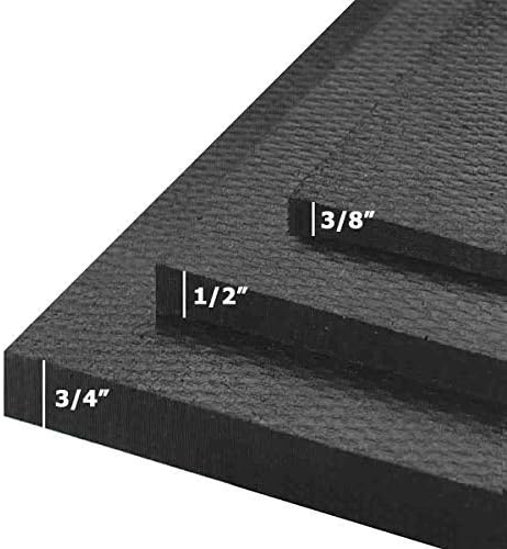 American Floor Mats - Heavy Duty Stall Tiles - Stable/Horse Flooring - Thick, Durable Rubber Solid Black 6 Border Tiles 1/2" Thick Expansion Set