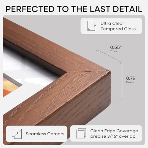 8x24 Brown Oak Panoramic Picture Frame (2 Count)