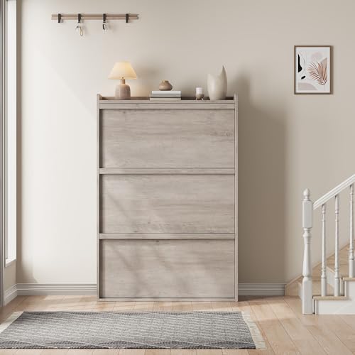 Shoe Cabinet with 3 Flip Drawers