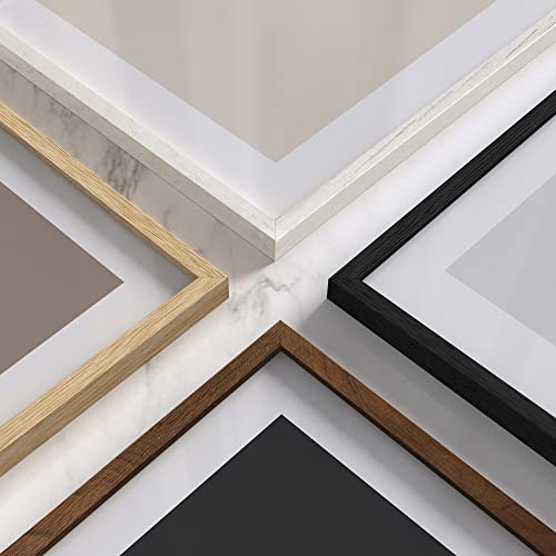 9x12 Black Oak Wood Picture Frames Set of 15