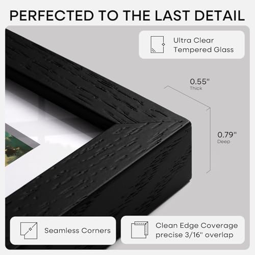 14x24 Black Oak Picture Frame