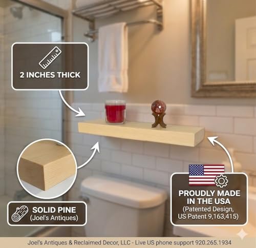 24 inchWooden Wall Shelves for Bedroom