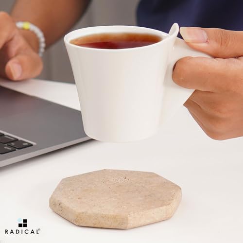 Star Marble Stone Coasters Set of 6 Travertine Drink Coaster