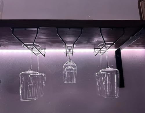10.8 Inch Black Wine Glass Rack (2 Count)