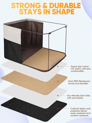 4 Pack Fabric Closet Storage Bins for Shelves (4 Count)