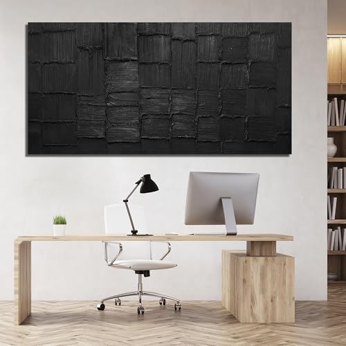 Abstract Canvas Wall Art for Living Room Large Size Black Art Paintings for Wall Huge Canvas Wall Decor 47 x 95 Inch