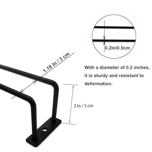 10.8 Inch Black Wine Glass Rack (2 Count)