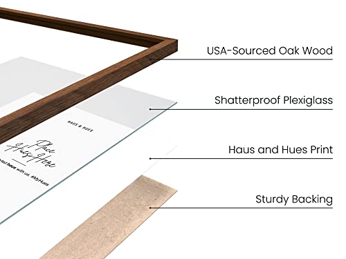 11x17 Walnut Oak Wood Picture Frames Set of 25 (25 Count)