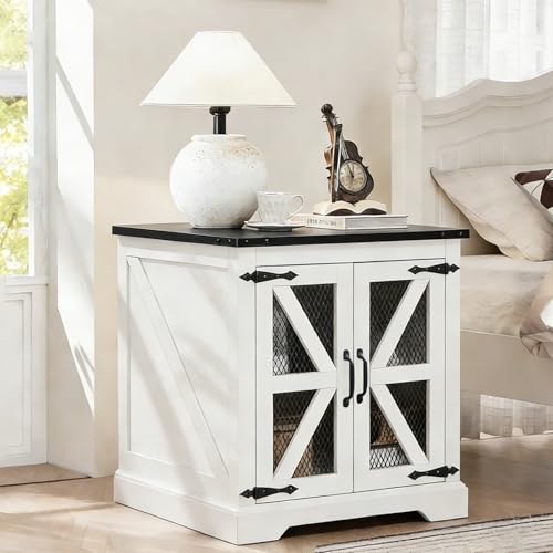 Farmhouse End Table Set with Charging Station Set of 2 (2 Count)