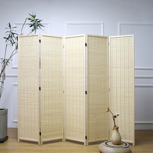 5 Panel Bamboo Room Divider