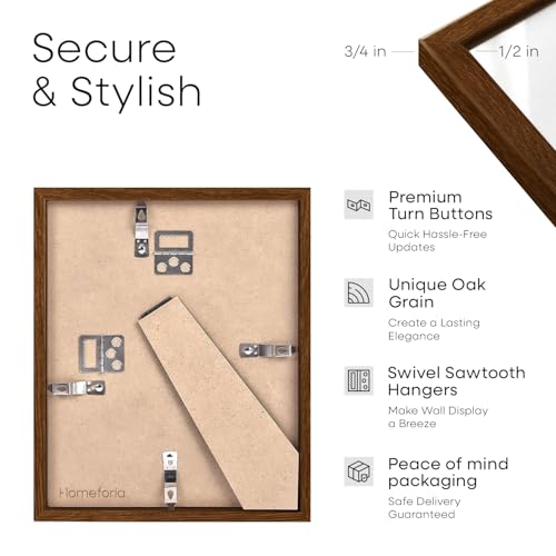 5.5x8.5 Brown Oak Business License Frame (3 Count)