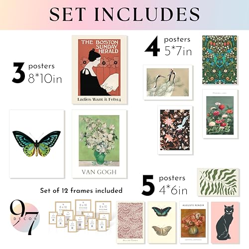 Vintage Eclectic Wall Art (16 Count)