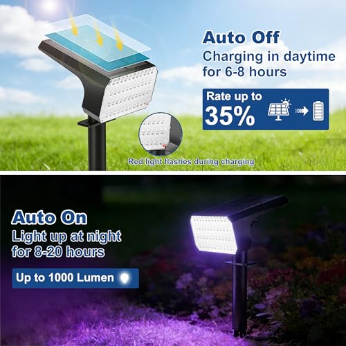Solar Spot Lights Outdoor Color Changing (2 Count)