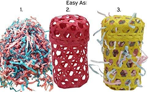 Bonka Bird Toys 1654 Pk3 Crinkle Paper Shred Parrots Conures Amazons Foraging Basket Filler