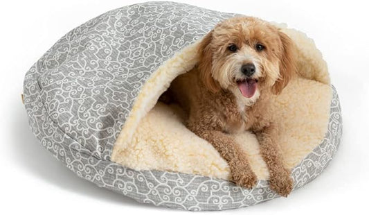 Snoozer Luxury Orthopedic Cozy Cave Pet Bed, Ramey Gray - Small