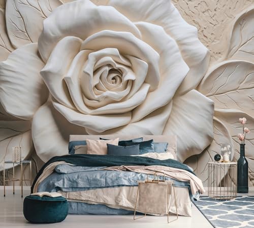 3D Rose Flower Wallpaper Large Floral wall murals for Bedroom 159"x107"