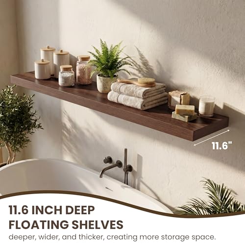 72 Inch Long Floating Shelves for Wall