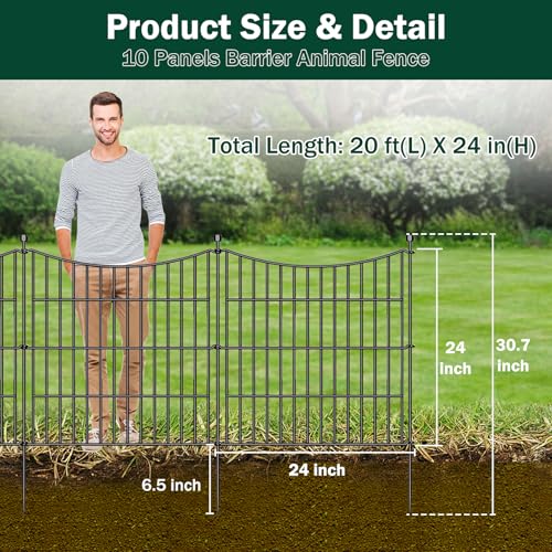 No Dig Dog Fence Outdoor for Yard (400 Sq Ft)