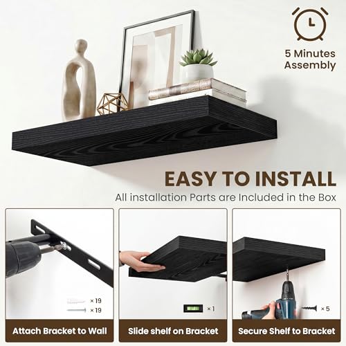 55 Inch Floating Shelves for Wall