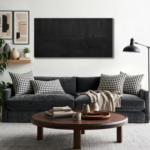 Abstract Painting Wall Art for Living Room Minimalist Wall Decor for Bedroom Black Wall Art for Bathroom 20 x 40 Inch