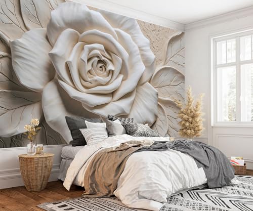 3D Rose Flower Wallpaper Large Floral wall murals for Bedroom 136"x96"