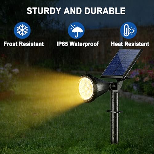 Solar Lights Outdoor Waterproof Flag Spotlights 6 Pack (6 Count)