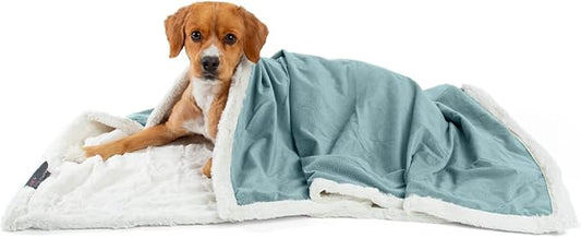 Best Friends by Sheri Premium Self-Warming Ilan Microfiber Faux Fur Pet Throw Blanket 40x50 in Tide Pool