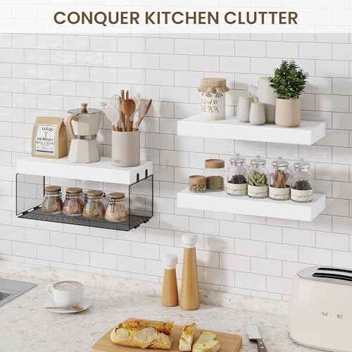 Bathroom Floating Shelf for Wall (3 Count)