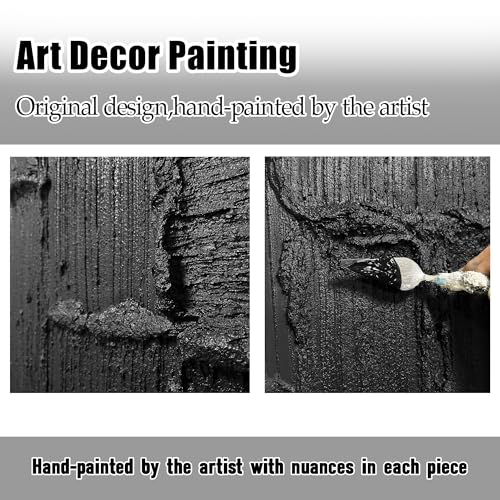 Abstract Canvas Wall Art for Living Room Large Size Black Art Paintings for Wall Huge Canvas Wall Decor 47 x 95 Inch
