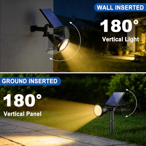 Solar Lights Outdoor Waterproof Flag Spotlights 6 Pack (6 Count)