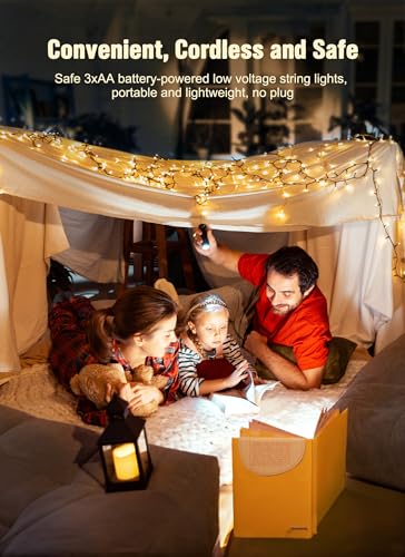 Warm White Battery 4 Pack Operated Christmas String Lights