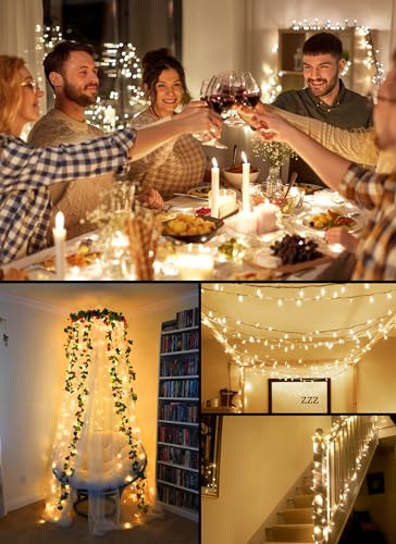 Warm White Battery 4 Pack Operated Christmas String Lights
