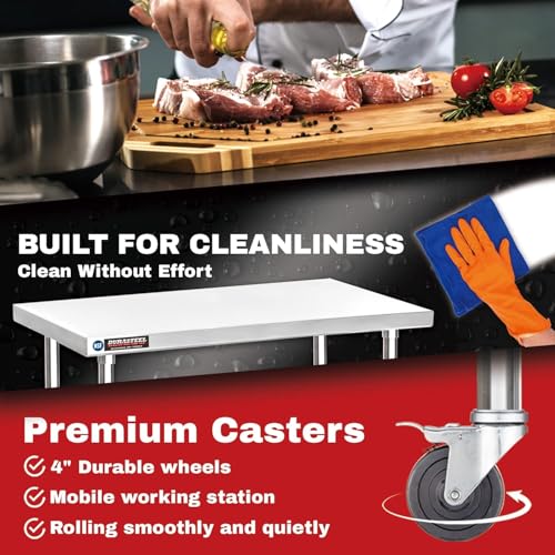 30x72 NSF Stainless Steel Cart Work Table