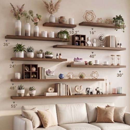 10 Inch Deep Floating Shelves 30x10” Set of 2 (2 Count)
