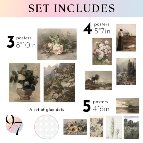 Vintage Wall Art Set (12 Count)