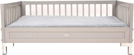 New Age Pet ecoFLEX Manhattan Raised Dog Bed w/Removable Cushion, Extra Large, Grey