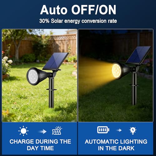 Solar Lights Outdoor Waterproof Flag Spotlights 6 Pack (6 Count)