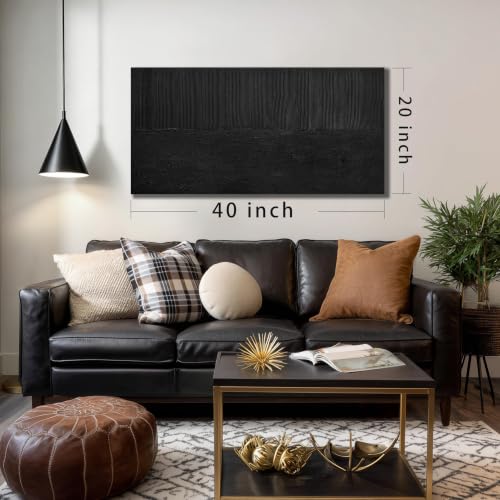 Abstract Painting Wall Art for Living Room Minimalist Wall Decor for Bedroom Black Wall Art for Bathroom 20 x 40 Inch