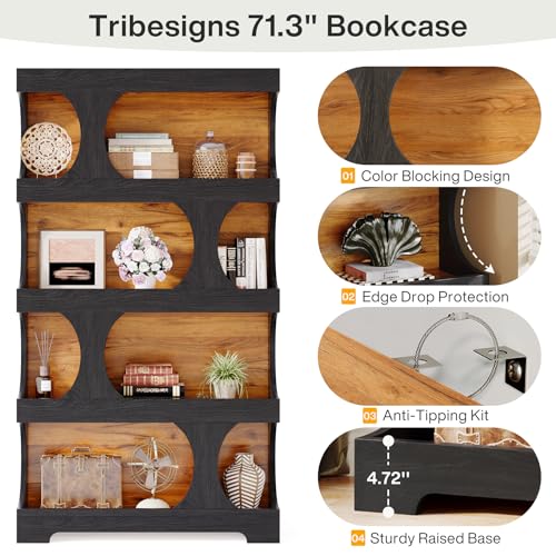 71" Tall Bookcase Set of 2 (2 Count)