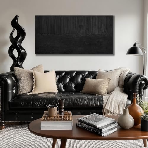 Abstract Painting Wall Art for Living Room Minimalist Wall Decor for Bedroom Black Wall Art for Bathroom 20 x 40 Inch