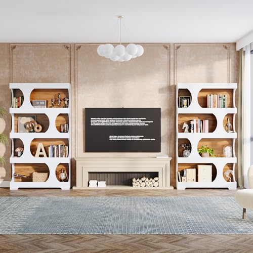 71" Tall Bookcase Set of 2