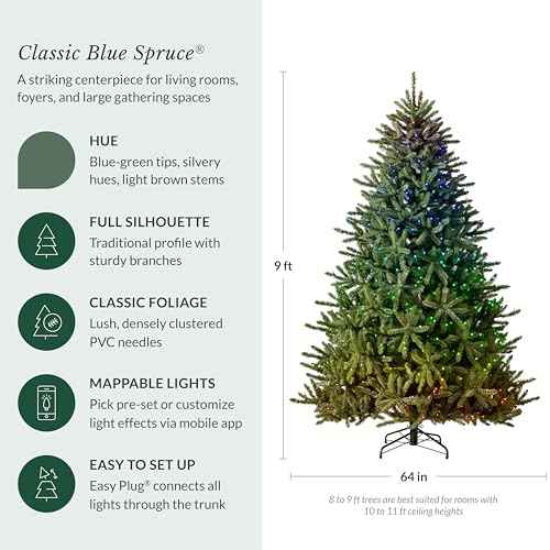 9ft Pre Lit Classic Blue Spruce