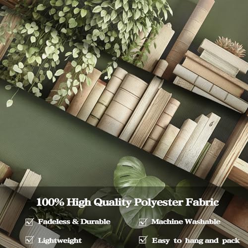 Green Plant Bookshelf Tapestry Botanical Bookshelf Tapestries Wall Hanging Modern Potted Plants Bookshelf Backdrop Large Tapestry for Bedroom Living Room Dorm 80 x 60 inch