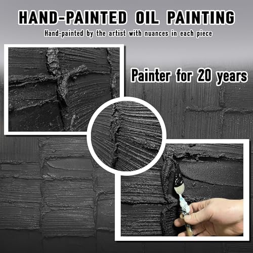 Abstract Canvas Wall Art for Living Room Large Size Black Art Paintings for Wall Huge Canvas Wall Decor 47 x 95 Inch